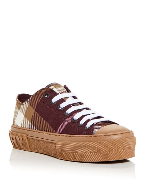 burberry women's jack vintage check platform low top sneakers|burberry jack low top.